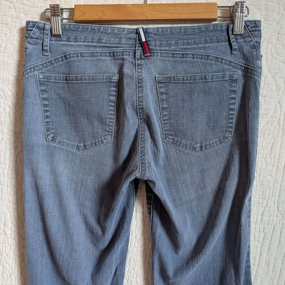 Vintage Y2K Tommy Hilfiger Jeans Low Rise Flare Button Fly Preppy Size 7 - Picture 12 of 13